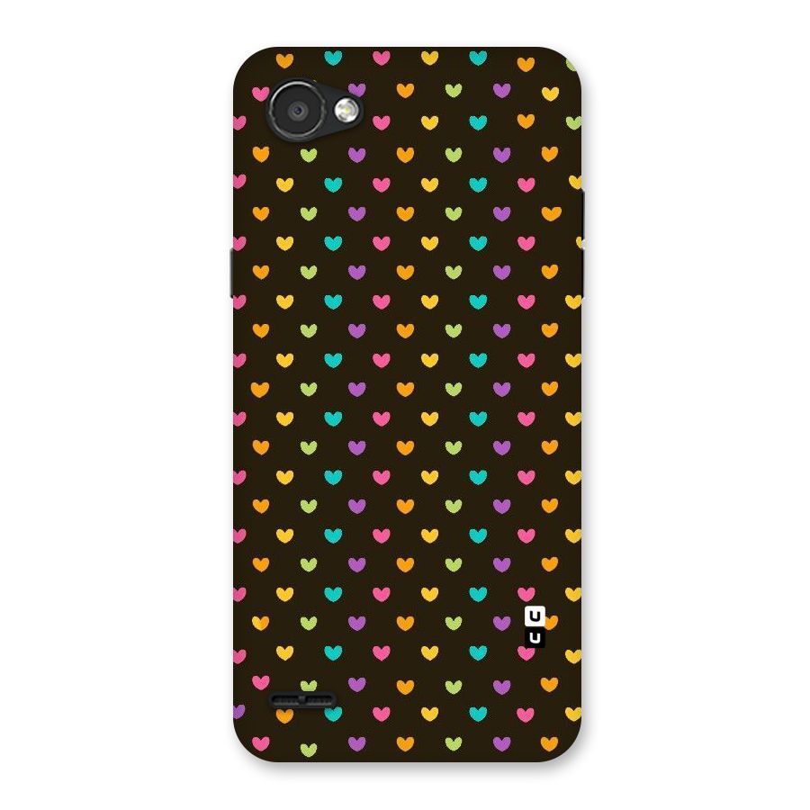 Rainbow Hearts Back Case for LG Q6