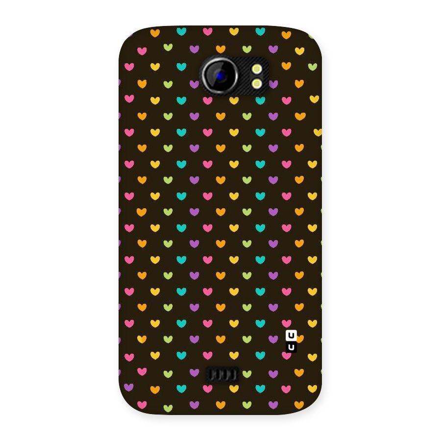 Rainbow Hearts Back Case for Micromax Canvas 2 A110