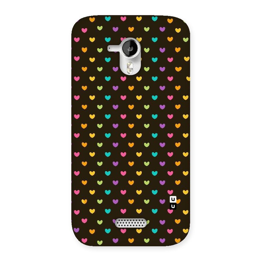 Rainbow Hearts Back Case for Micromax Canvas HD A116