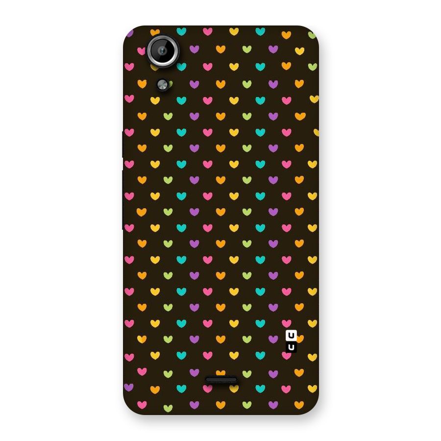 Rainbow Hearts Back Case for Micromax Canvas Selfie Lens Q345