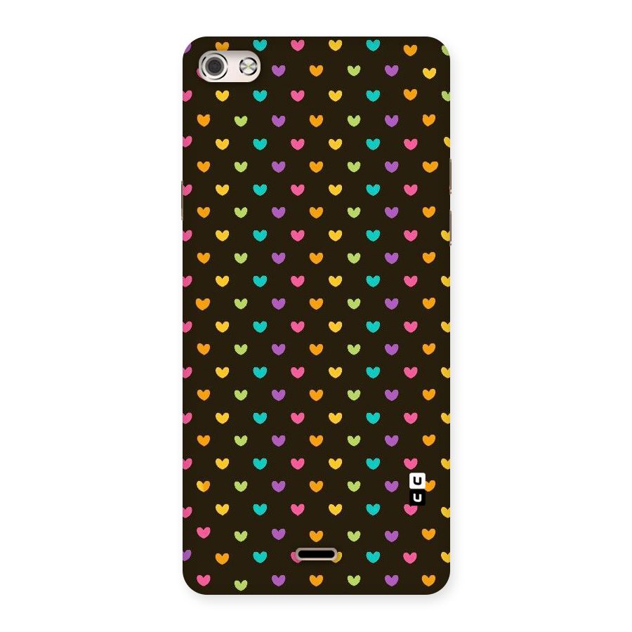 Rainbow Hearts Back Case for Micromax Canvas Silver 5