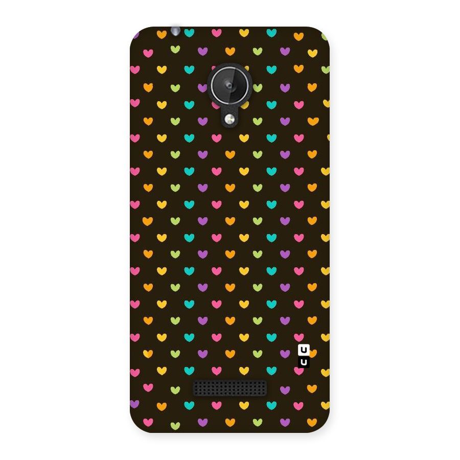 Rainbow Hearts Back Case for Micromax Canvas Spark Q380