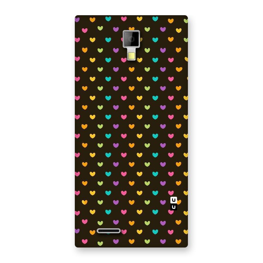 Rainbow Hearts Back Case for Micromax Canvas Xpress A99