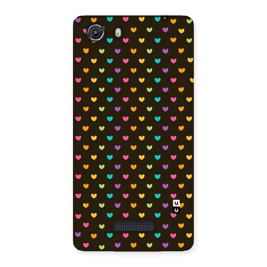 Rainbow Hearts Back Case for Micromax Unite 3
