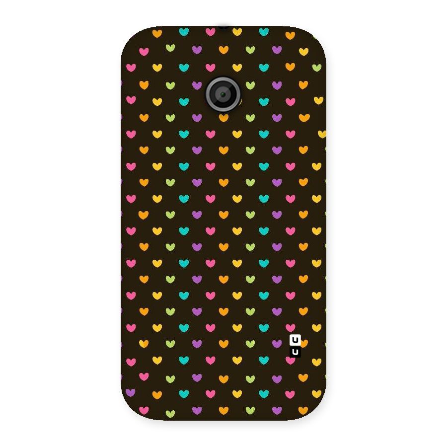 Rainbow Hearts Back Case for Moto E
