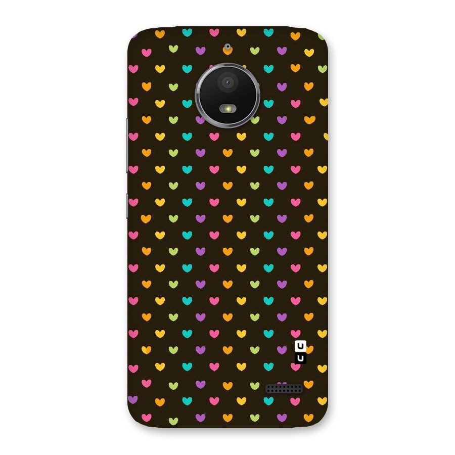 Rainbow Hearts Back Case for Moto E4