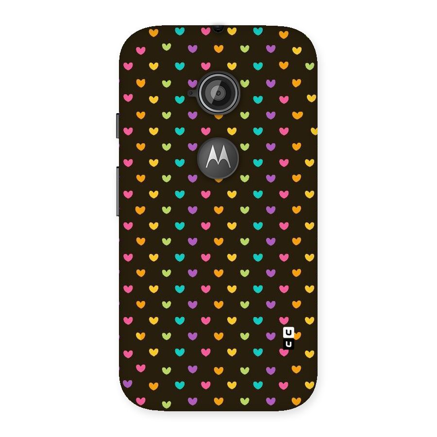 Rainbow Hearts Back Case for Moto E 2nd Gen