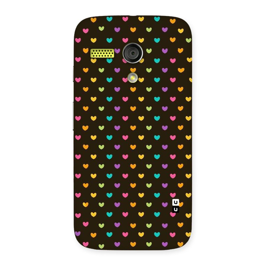 Rainbow Hearts Back Case for Moto G