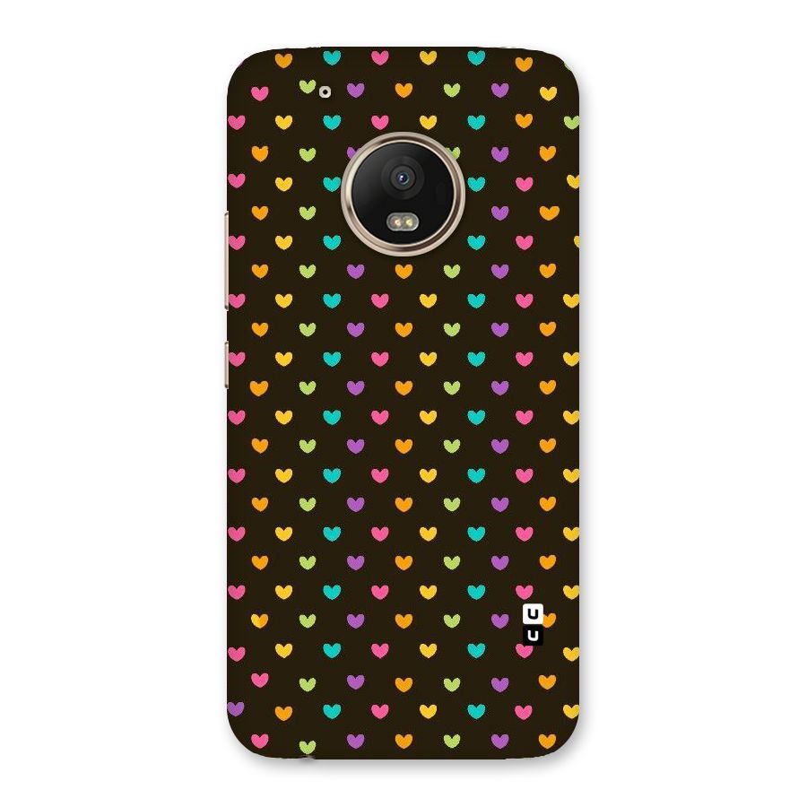 Rainbow Hearts Back Case for Moto G5 Plus