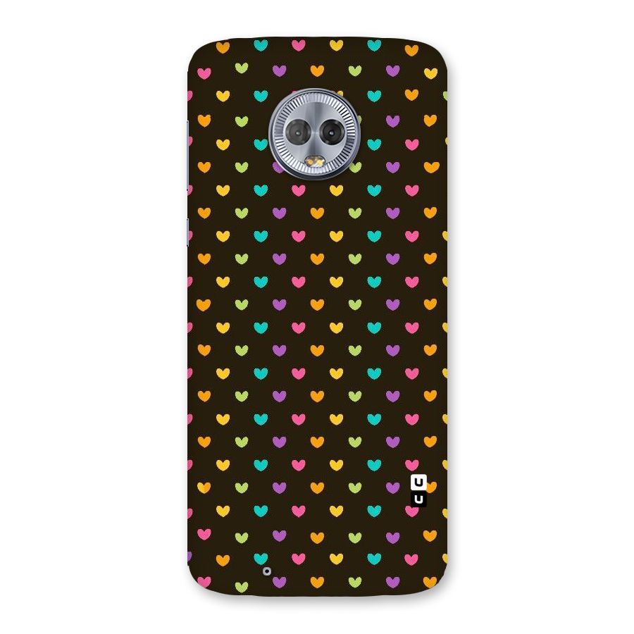 Rainbow Hearts Back Case for Moto G6