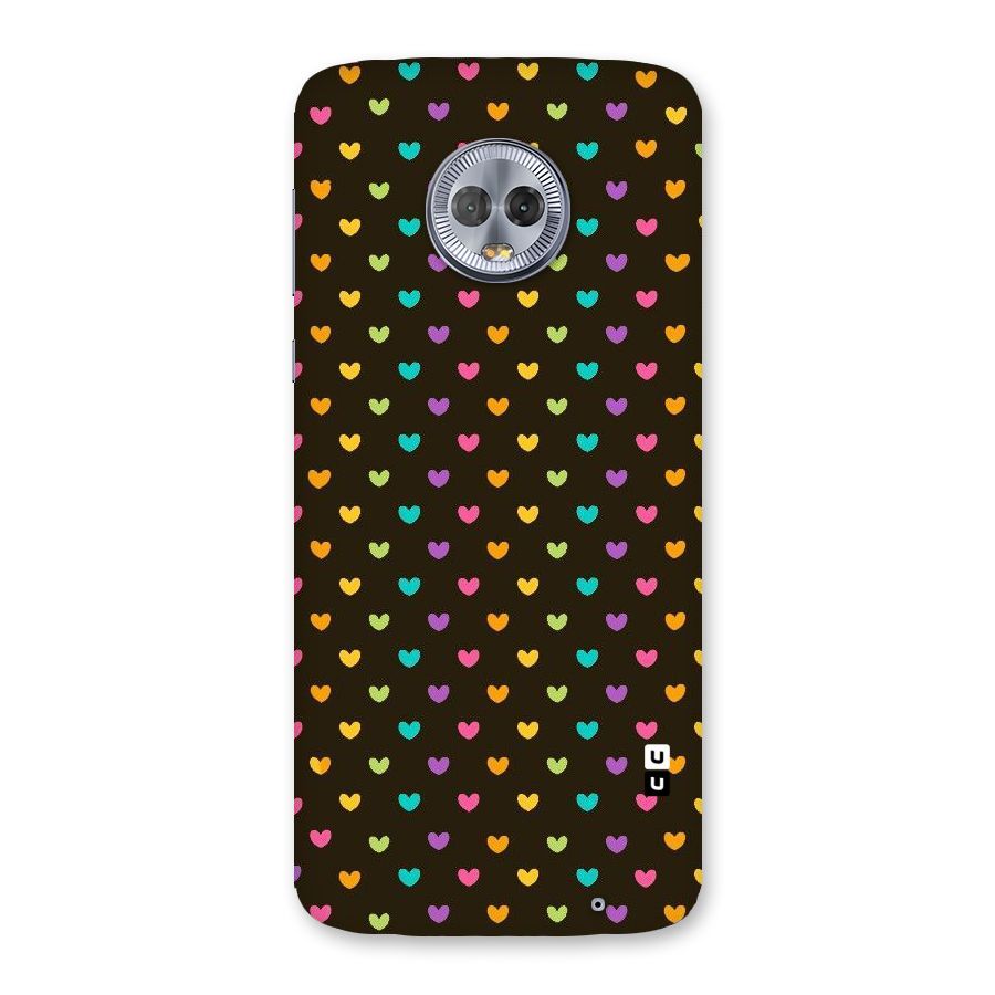 Rainbow Hearts Back Case for Moto G6 Plus