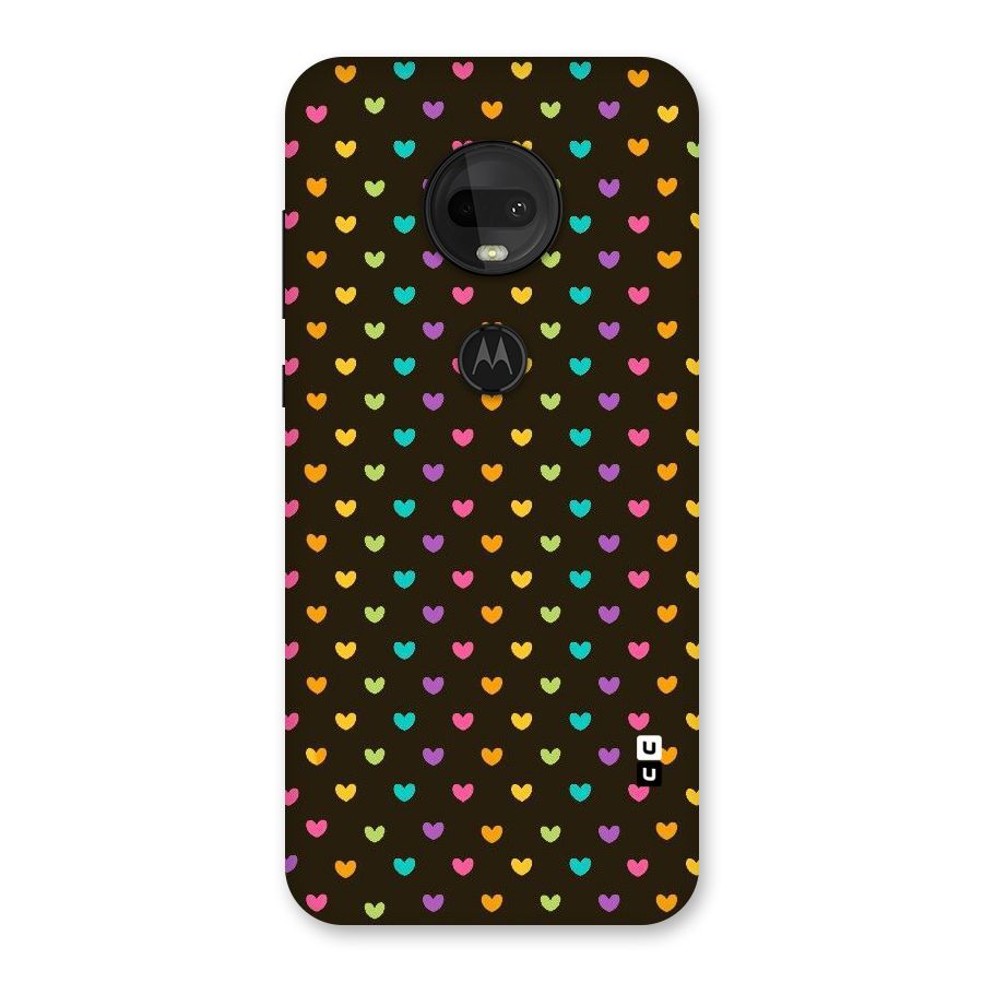 Rainbow Hearts Back Case for Moto G7