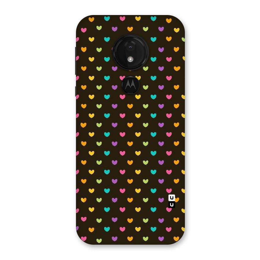 Rainbow Hearts Back Case for Moto G7 Power