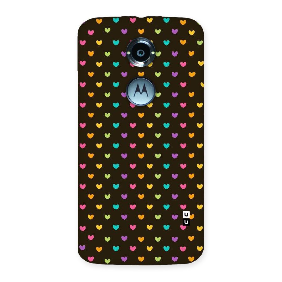 Rainbow Hearts Back Case for Moto X 2nd Gen