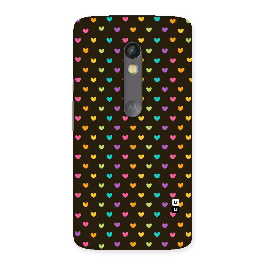 Rainbow Hearts Back Case for Moto X Play