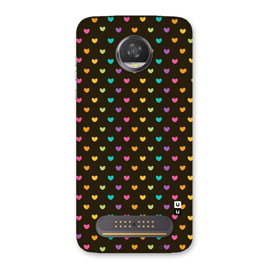 Rainbow Hearts Back Case for Moto Z2 Play