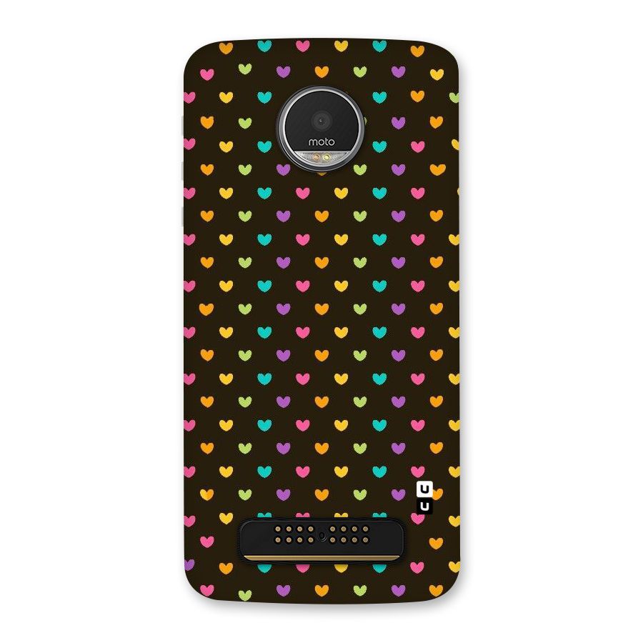 Rainbow Hearts Back Case for Moto Z Play