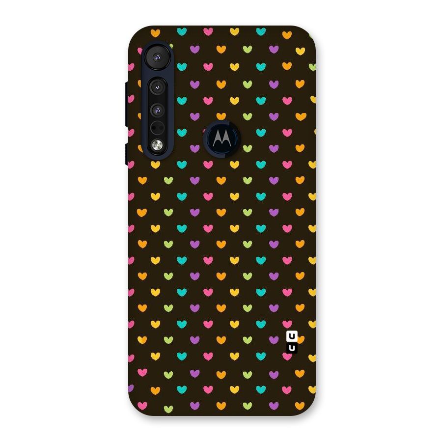 Rainbow Hearts Back Case for Motorola One Macro