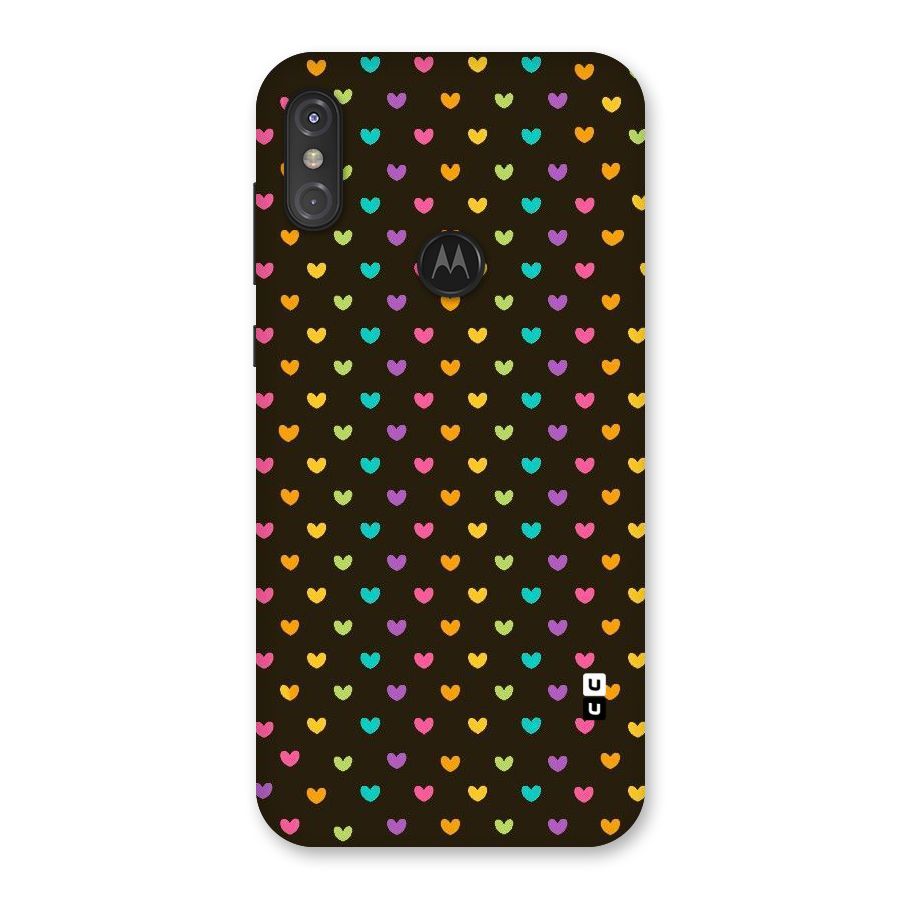 Rainbow Hearts Back Case for Motorola One Power