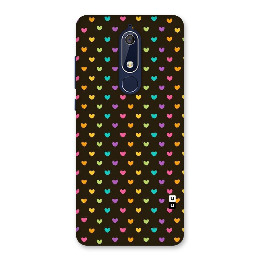 Rainbow Hearts Back Case for Nokia 5.1