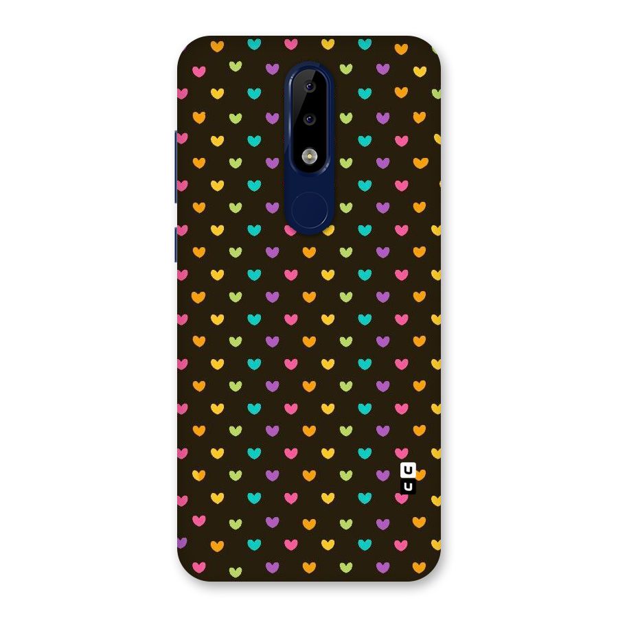 Rainbow Hearts Back Case for Nokia 5.1 Plus