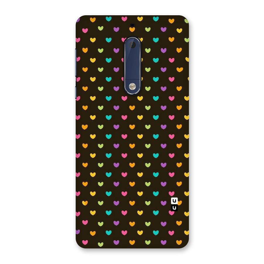 Rainbow Hearts Back Case for Nokia 5