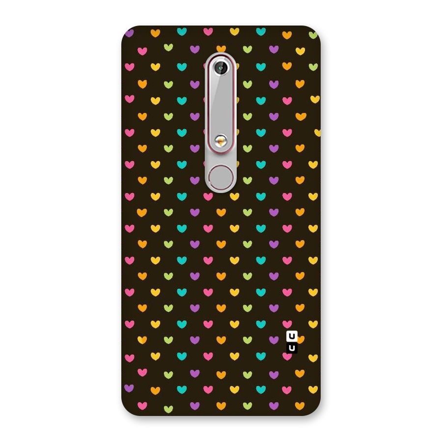 Rainbow Hearts Back Case for Nokia 6.1
