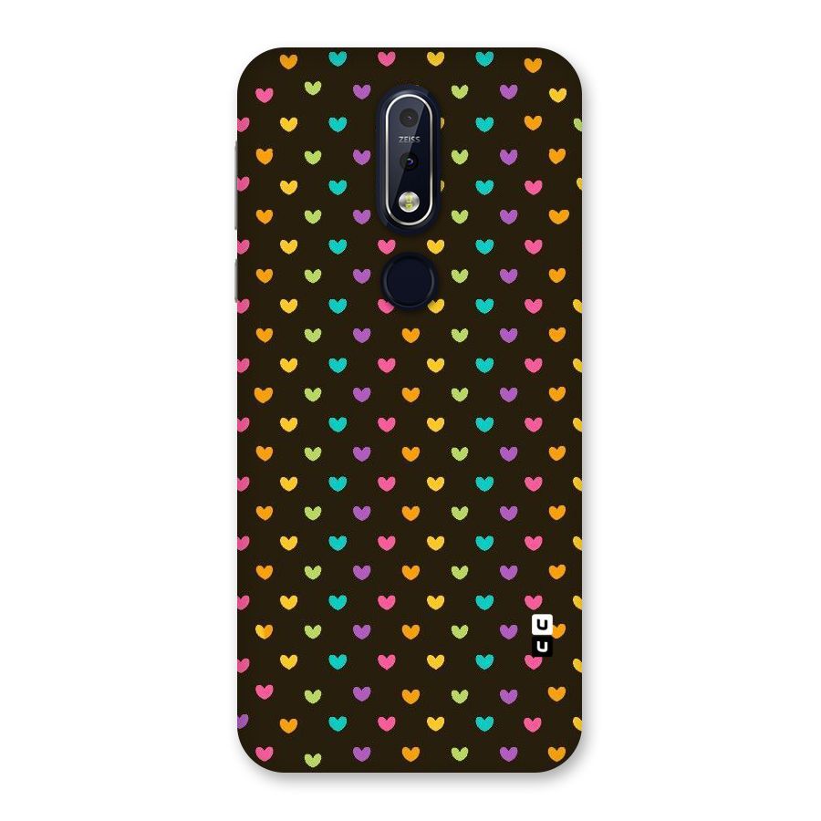 Rainbow Hearts Back Case for Nokia 7.1