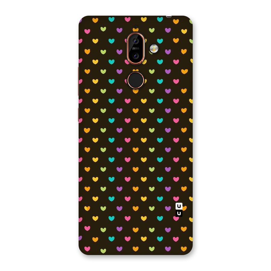 Rainbow Hearts Back Case for Nokia 7 Plus