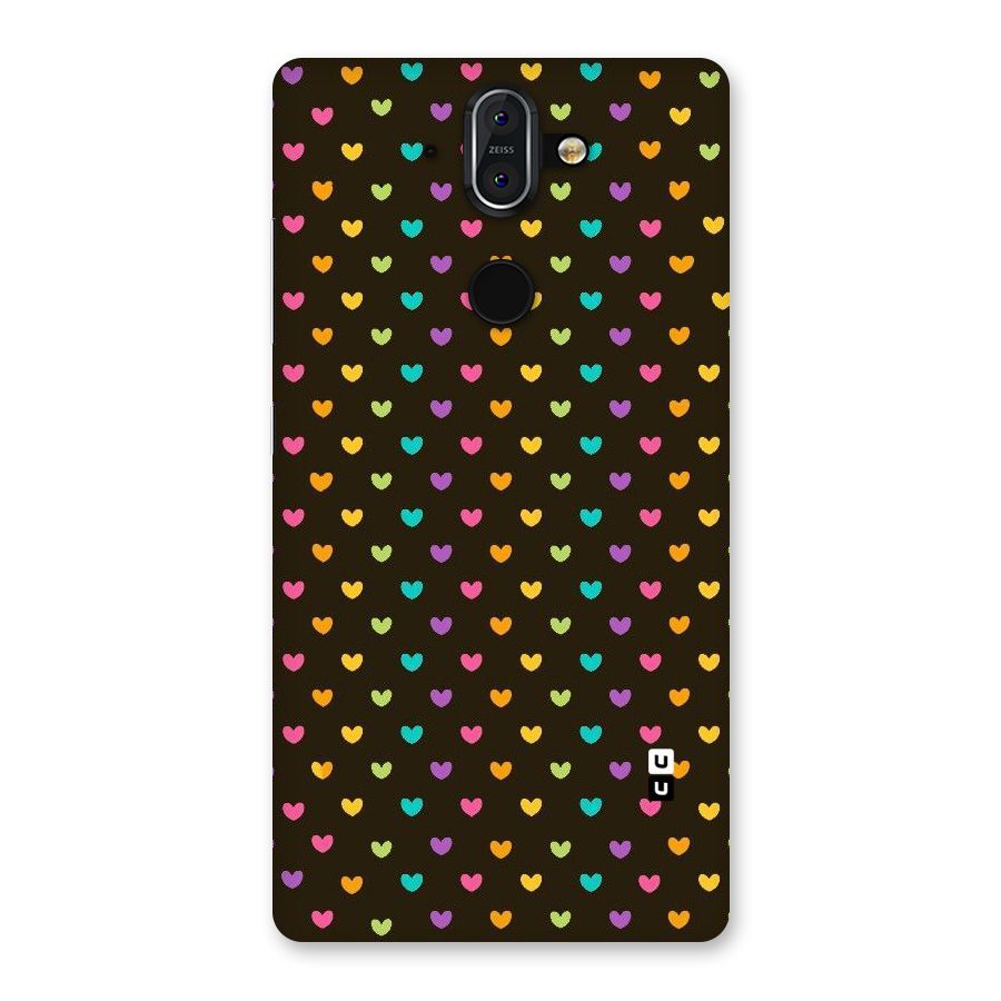 Rainbow Hearts Back Case for Nokia 8 Sirocco