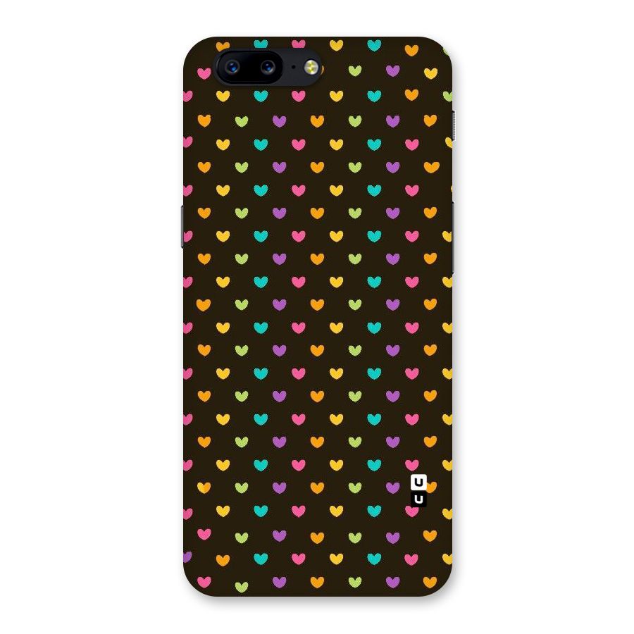 Rainbow Hearts Back Case for OnePlus 5