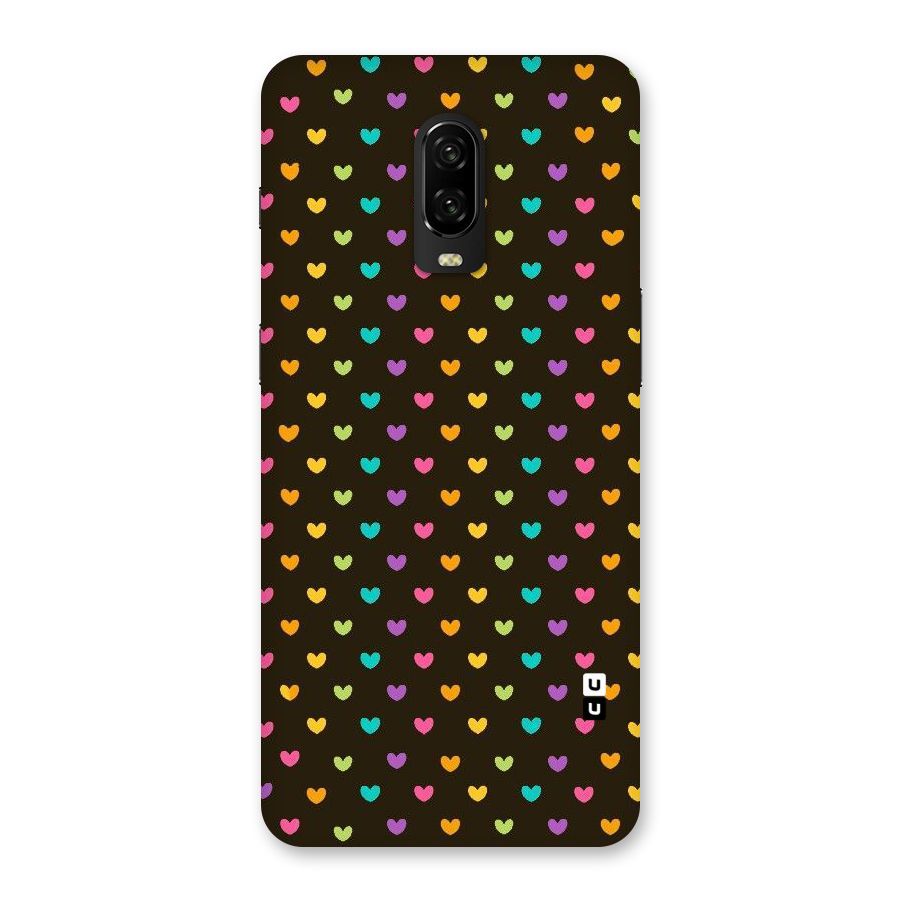 Rainbow Hearts Back Case for OnePlus 6T