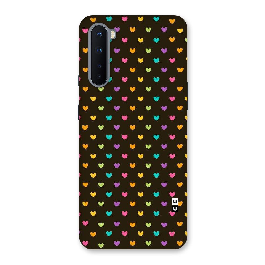 Rainbow Hearts Back Case for OnePlus Nord