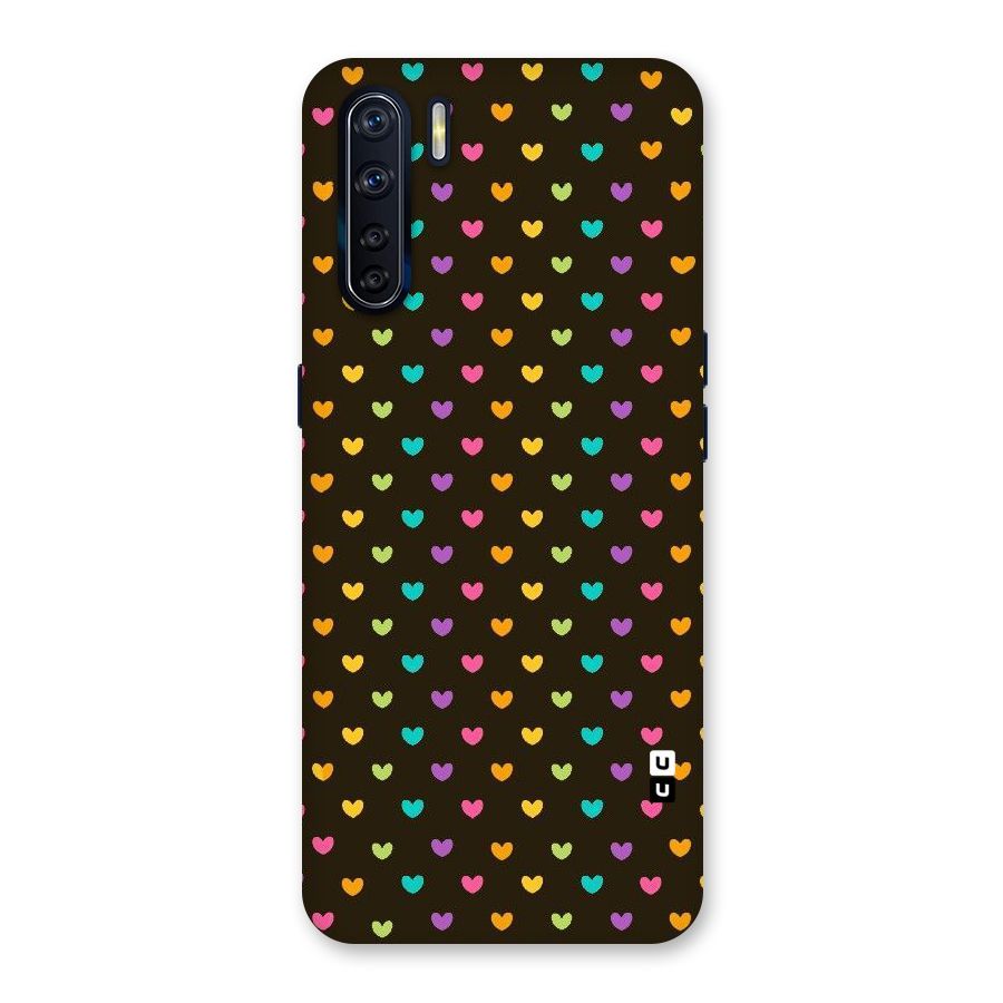 Rainbow Hearts Back Case for Oppo F15