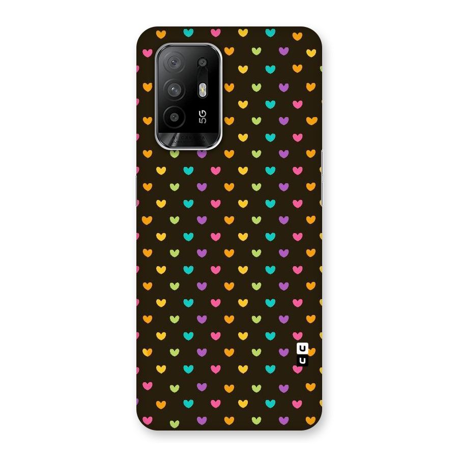 Rainbow Hearts Back Case for Oppo F19 Pro Plus 5G