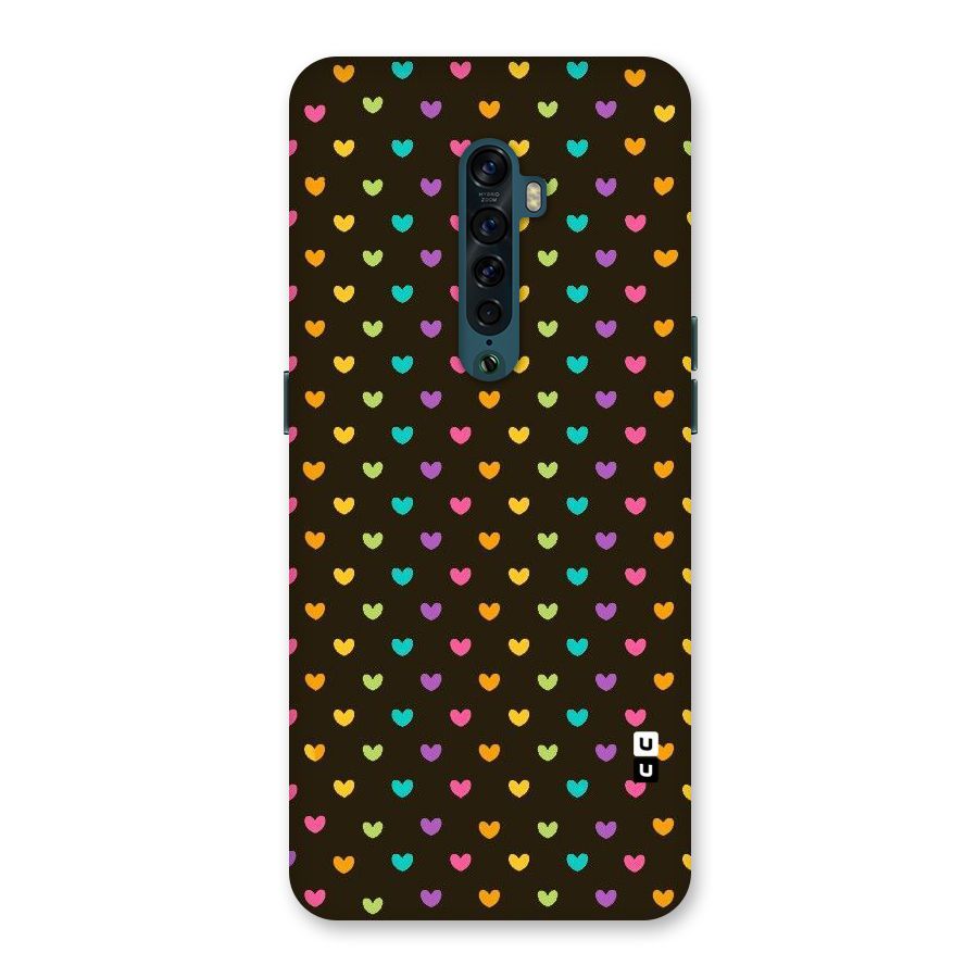 Rainbow Hearts Back Case for Oppo Reno2
