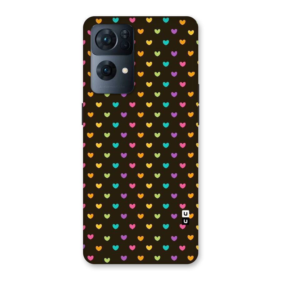 Rainbow Hearts Back Case for Oppo Reno7 Pro 5G