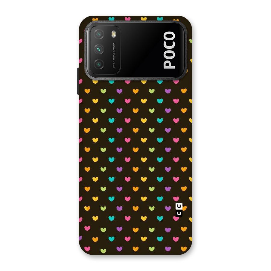 Rainbow Hearts Back Case for Poco M3