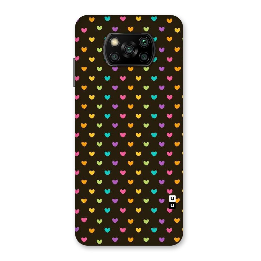 Rainbow Hearts Back Case for Poco X3