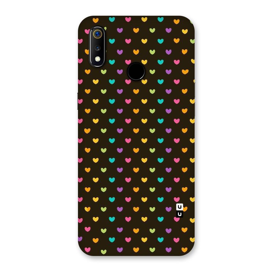 Rainbow Hearts Back Case for Realme 3