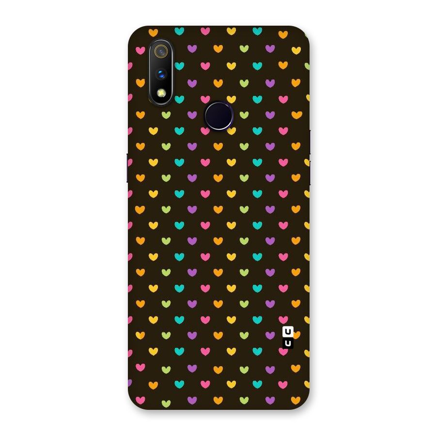 Rainbow Hearts Back Case for Realme 3 Pro