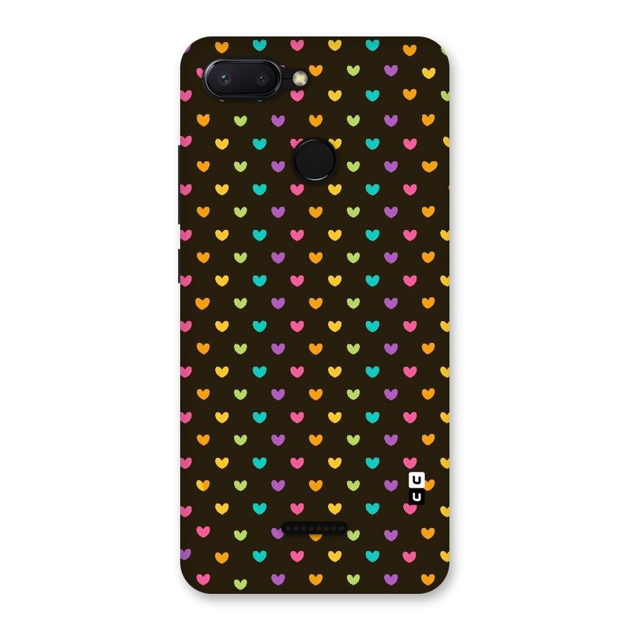 Rainbow Hearts Back Case for Redmi 6