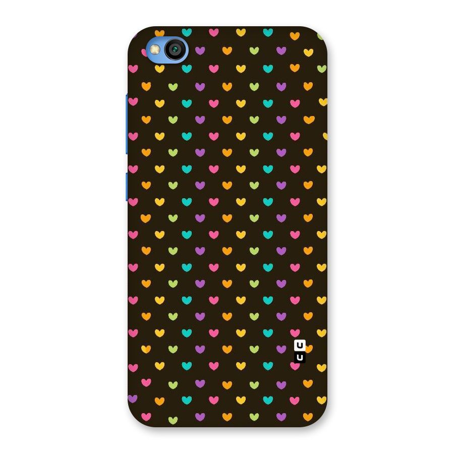 Rainbow Hearts Back Case for Redmi Go