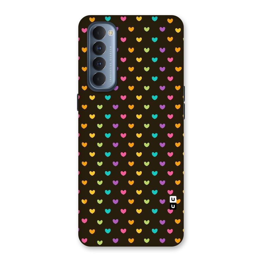 Rainbow Hearts Back Case for Reno4 Pro