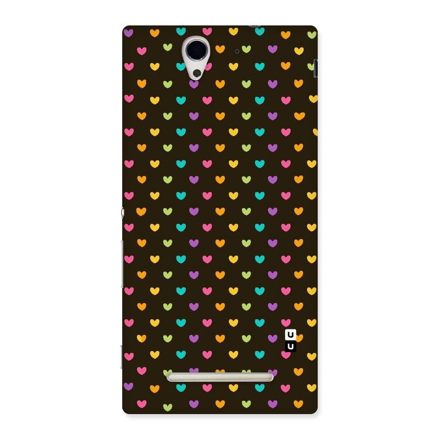 Rainbow Hearts Back Case for Sony Xperia C3