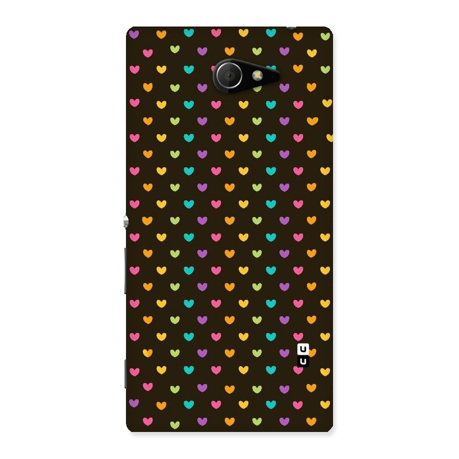 Rainbow Hearts Back Case for Sony Xperia M2