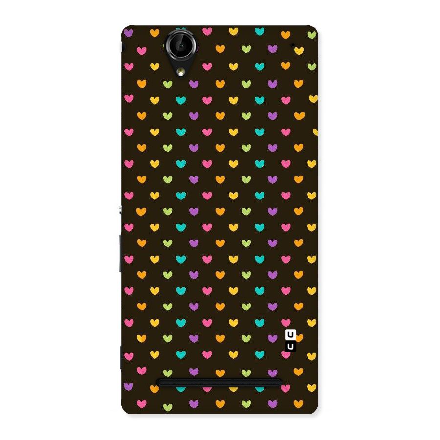 Rainbow Hearts Back Case for Sony Xperia T2