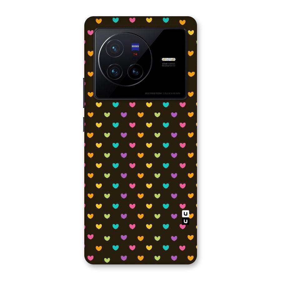 Rainbow Hearts Back Case for Vivo X80