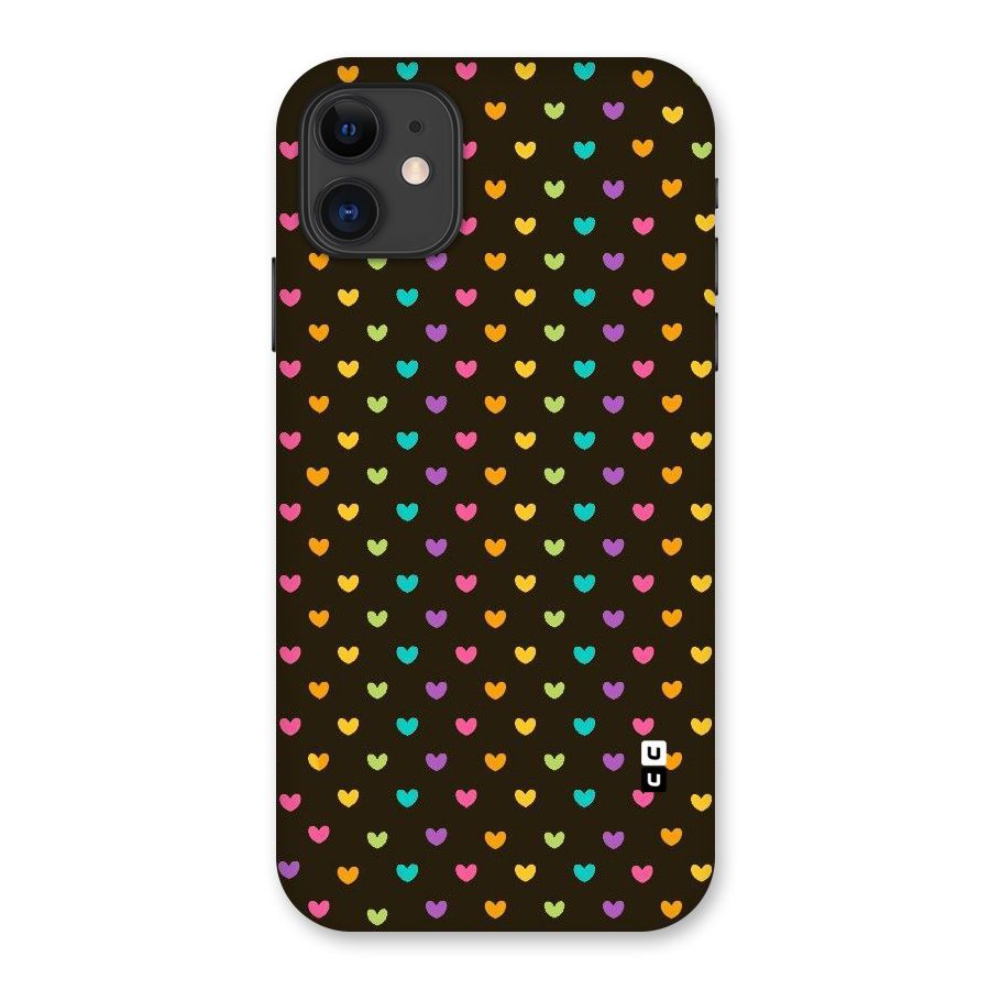 Rainbow Hearts Back Case for iPhone 11