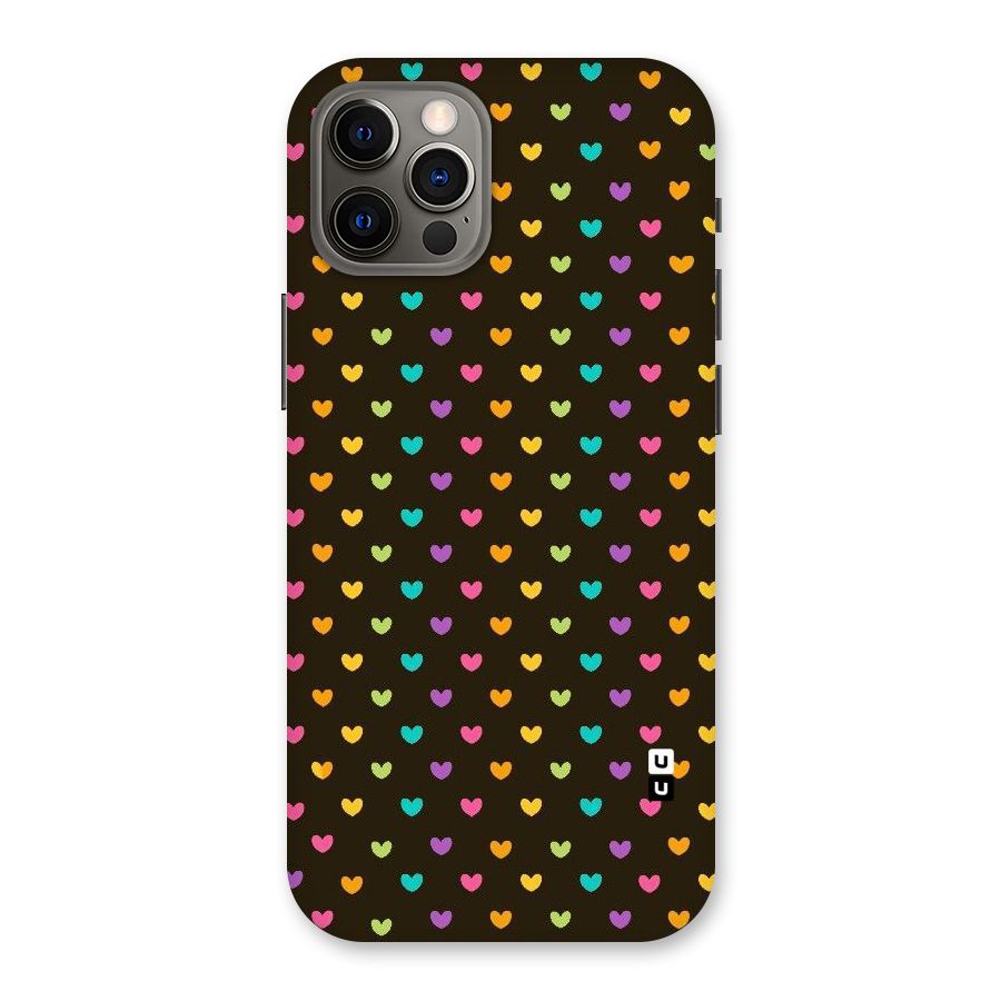 Rainbow Hearts Back Case for iPhone 12 Pro